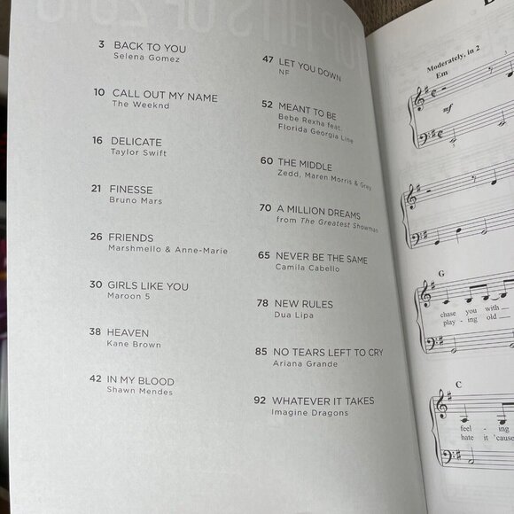 Top Hits Of 2018: Easy Piano 16 Hot Singles Hal Leonard - Picture 5 of 5